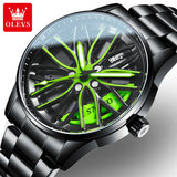 Green Rotating Car Watch